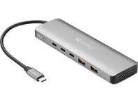 Sandberg 136-79 laptop-dockingstation & portreplikator Kabelgebunden USB 3.2 Gen 2 (3.1 Gen 2) Type-C Grau