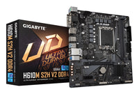 GIGABYTE H610M S2H V2 DDR4 Mainboard - Unterstützt Intel Core Prozessoren 14th CPUs, 6+1+1 Hybrid Phases Digital VRM, up to 3200MHz DDR4 (OC), 1xPCIe 3.0 M.2, GbE LAN, USB 3.2 Gen 1
