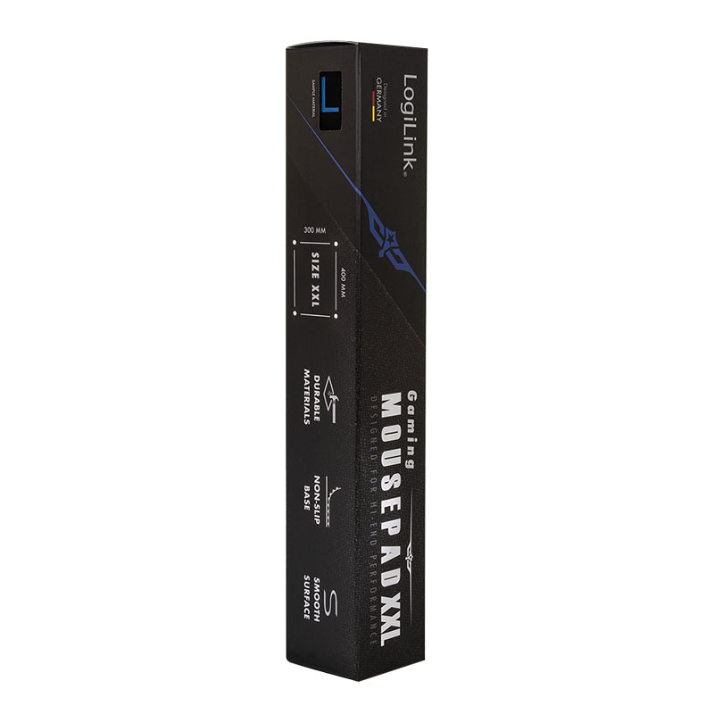 LogiLink ID0017 Mauspad Gaming-Mauspad Schwarz, Blau