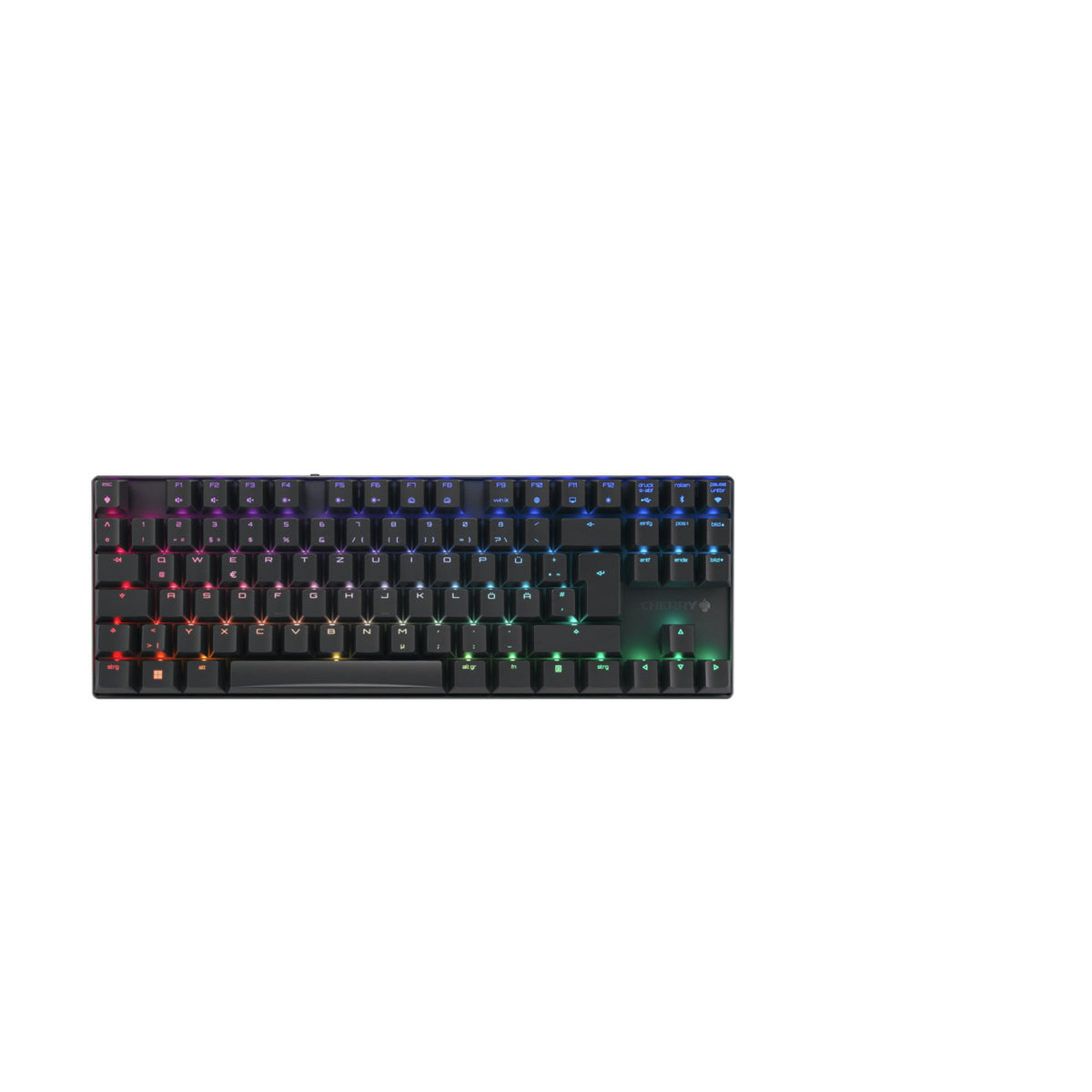 CHERRY MX 8.2 TKL Wireless RGB Tastatur Gaming RF Wireless + Bluetooth QWERTZ Deutsch Schwarz