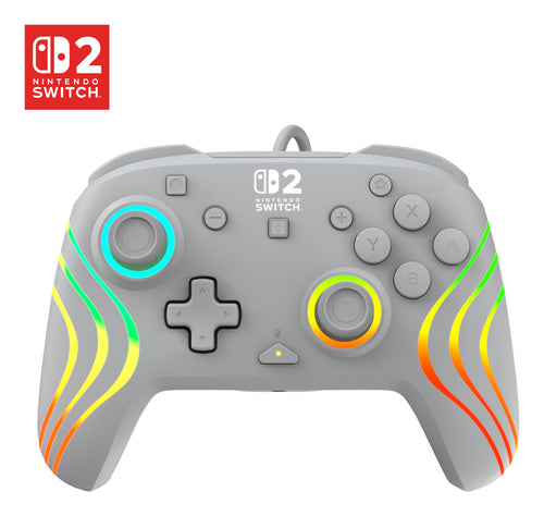 Turtle Beach Afterglow Wave Grau Kabelgebundener RGB-Gaming-Controller Offiziell lizenziert für Nintendo Switch 2
