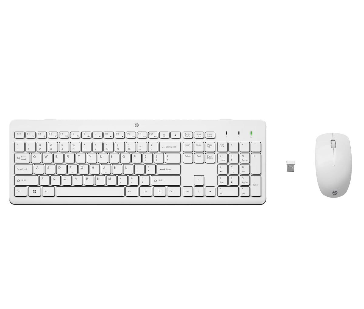 HP 230 Wireless Mouse and Keyboard Combo Tastatur Maus enthalten RF Wireless AZERTY Belgisch Weiß