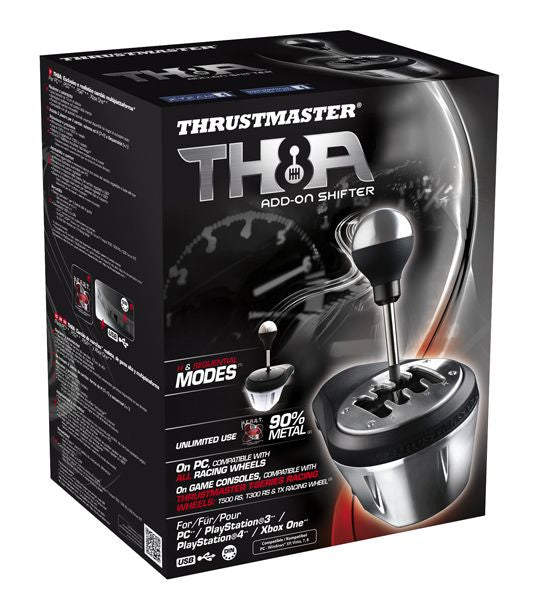Thrustmaster 4060059 Gaming-Controller Schwarz, Metallisch USB Schalthebel-Erweiterung Analog PC, PlayStation 4, PlayStation 5, Playstation 3, Xbox One, Xbox Series S, Xbox Series X