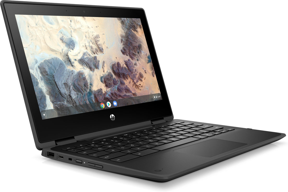 HP Chromebook x360 11 G4 Intel® Celeron® N5100 29,5 cm (11.6") Touchscreen HD 4 GB LPDDR4x-SDRAM 64 GB eMMC Wi-Fi 6 (802.11ax) ChromeOS Schwarz