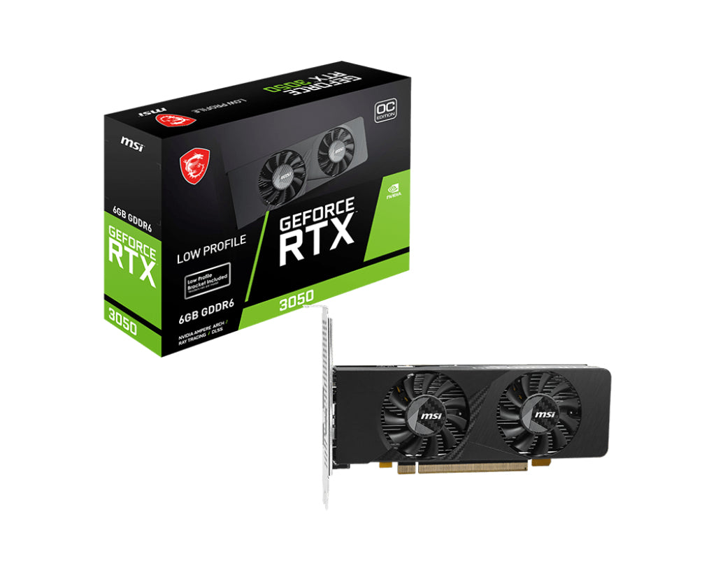 MSI GEFORCE RTX 3050 LP E 6G OC Grafikkarte NVIDIA 6 GB GDDR6