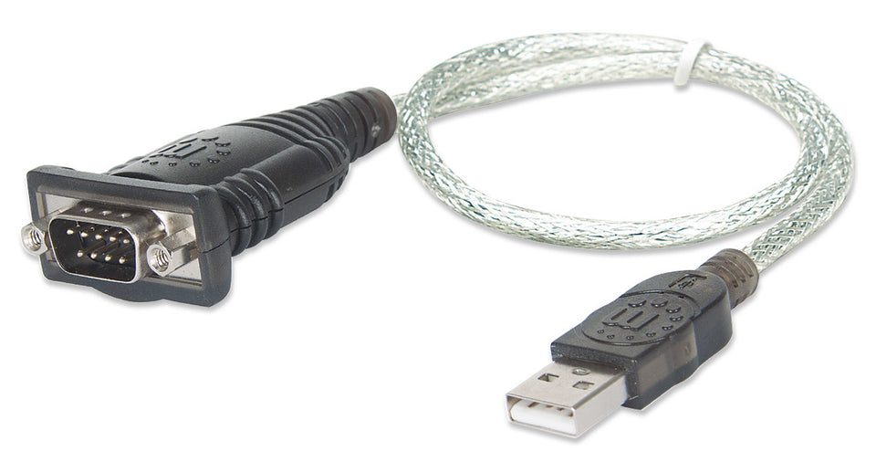 Convertisseur USB vers série Manhattan, pour connecter un appareil série à un port USB, chipset Prolific PL-2303RA, 0,45 m, emballage blister