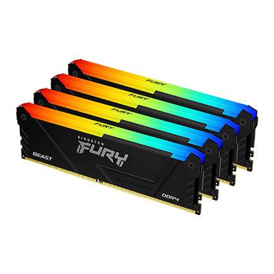 Kingston Technology FURY Beast 32GB 3200MT/s DDR4 CL16 DIMM (4er-Kit) RGB