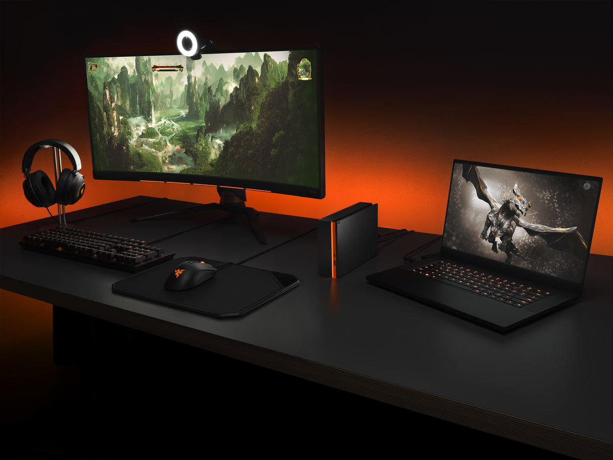Seagate FireCuda Gaming Hub Externe Festplatte 8 TB Micro-USB B / USB Type-A / USB Type-C 3.2 Gen 1 (3.1 Gen 1) Schwarz