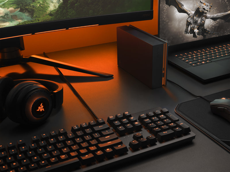 Seagate FireCuda Gaming Hub Externe Festplatte 8 TB Micro-USB B / USB Type-A / USB Type-C 3.2 Gen 1 (3.1 Gen 1) Schwarz
