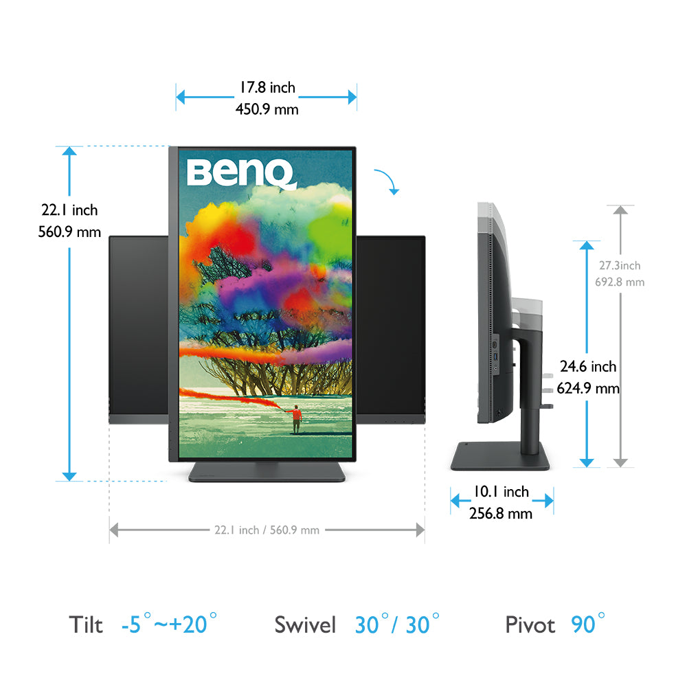 BenQ PD2705U Computerbildschirm 68,6 cm (27") 3840 x 2160 Pixel 4K Ultra HD LED Schwarz