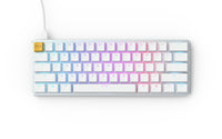 Glorious Gaming GMMK Tastatur USB QWERTY US International Silber, Weiß