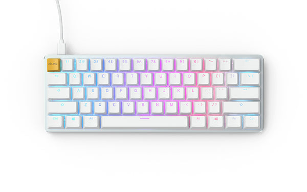 Glorious Gaming GMMK Tastatur USB QWERTY US International Silber, Weiß