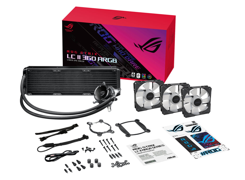 ASUS ROG STRIX LC II 360 ARGB Prozessor All-in-One-Flüssigkeitskühler 12 cm Schwarz