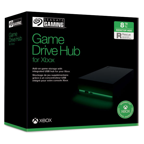 Seagate Game Drive Hub for Xbox Externe Festplatte 8 TB USB Type-A / USB Type-C 3.2 Gen 1 (3.1 Gen 1) Schwarz