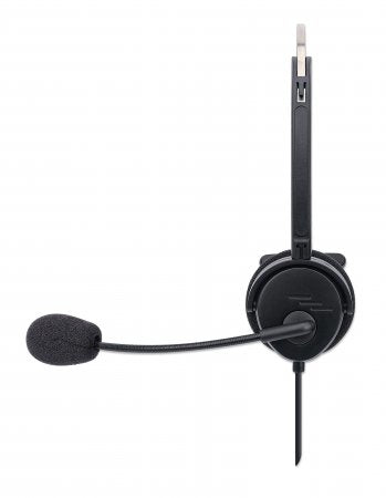 Manhattan 180498 Kopfhörer & Headset Kabelgebunden Kopfband Büro/Callcenter USB Typ-A Schwarz