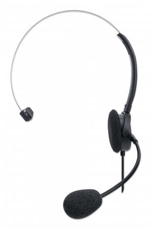 Manhattan 180498 Kopfhörer & Headset Kabelgebunden Kopfband Büro/Callcenter USB Typ-A Schwarz