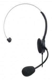 Manhattan 180498 Kopfhörer & Headset Kabelgebunden Kopfband Büro/Callcenter USB Typ-A Schwarz