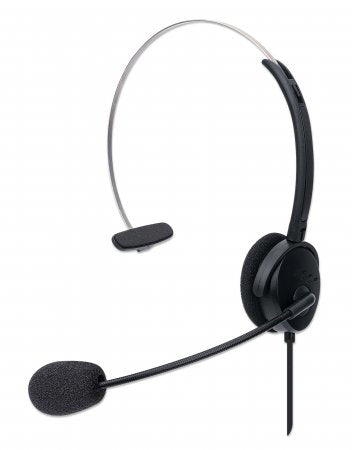 Manhattan 180498 Kopfhörer & Headset Kabelgebunden Kopfband Büro/Callcenter USB Typ-A Schwarz