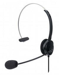 Manhattan 180498 Kopfhörer & Headset Kabelgebunden Kopfband Büro/Callcenter USB Typ-A Schwarz