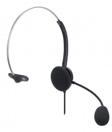 Manhattan 180498 Kopfhörer & Headset Kabelgebunden Kopfband Büro/Callcenter USB Typ-A Schwarz