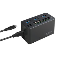 LogiLink CR0046 laptop-dockingstation & portreplikator Kabelgebunden USB 3.2 Gen 1 (3.1 Gen 1) Type-C Schwarz