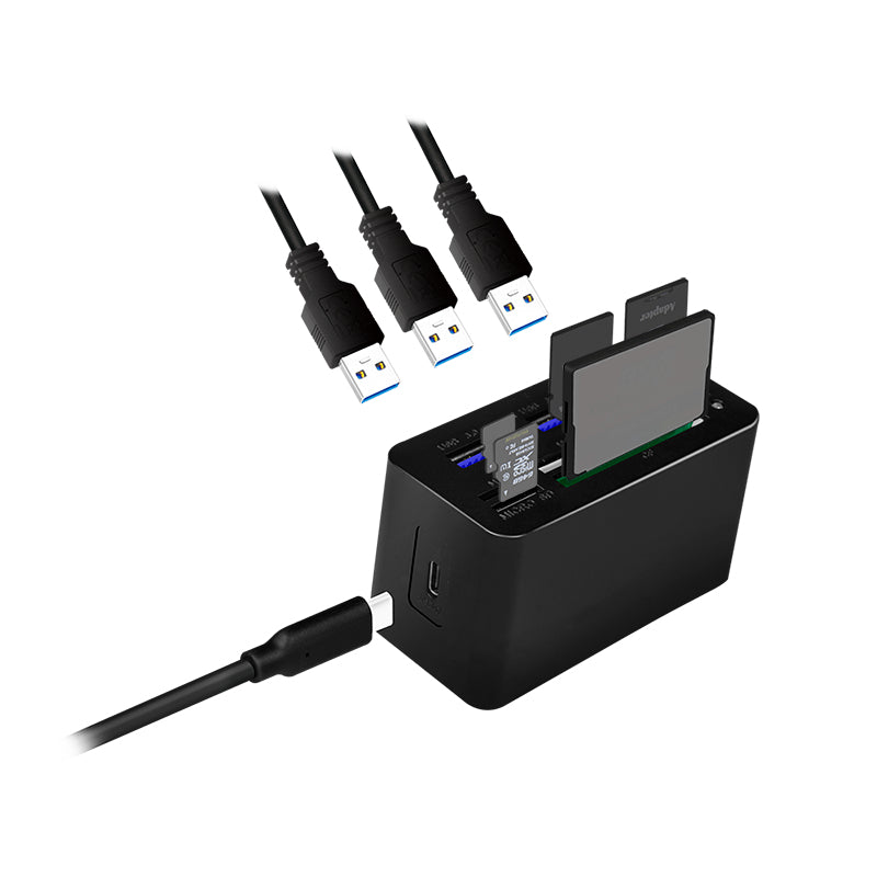 LogiLink CR0046 laptop-dockingstation & portreplikator Kabelgebunden USB 3.2 Gen 1 (3.1 Gen 1) Type-C Schwarz