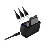 LogiLink CR0046 laptop-dockingstation & portreplikator Kabelgebunden USB 3.2 Gen 1 (3.1 Gen 1) Type-C Schwarz
