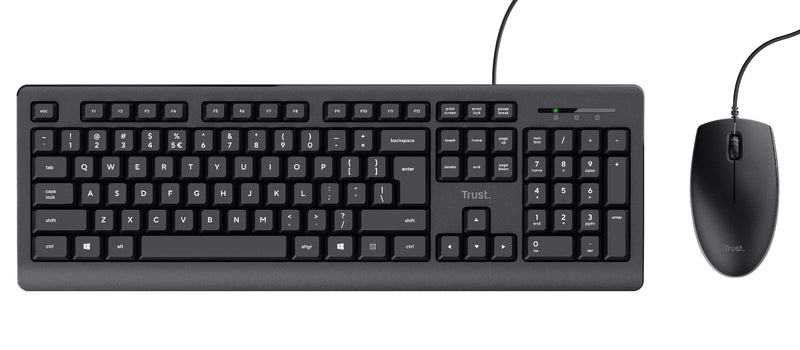 Trust TKM-250 Tastatur Maus enthalten Büro USB QWERTZ Deutsch Schwarz