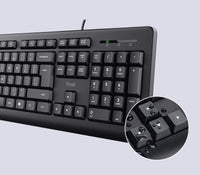 Trust TKM-250 Tastatur Maus enthalten Büro USB QWERTZ Deutsch Schwarz