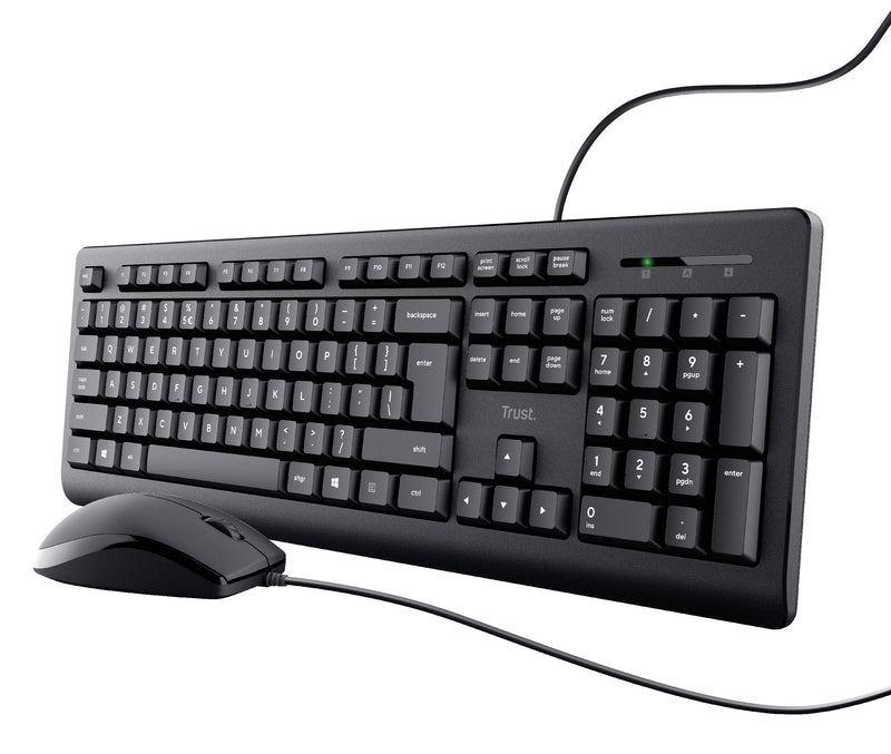 Trust TKM-250 Tastatur Maus enthalten Büro USB QWERTZ Deutsch Schwarz