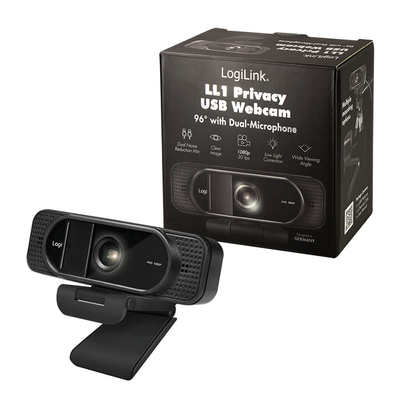 LogiLink UA0381 Webcam 1920 x 1080 Pixel USB 2.0 Schwarz