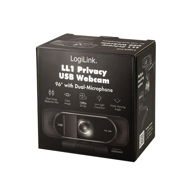 LogiLink UA0381 Webcam 1920 x 1080 Pixel USB 2.0 Schwarz