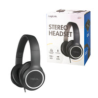 LogiLink HS0053 Kopfhörer & Headset Kabelgebunden Kopfband Anrufe/Musik Schwarz, Silber