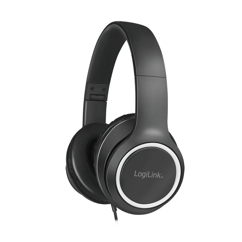 LogiLink HS0053 Kopfhörer & Headset Kabelgebunden Kopfband Anrufe/Musik Schwarz, Silber