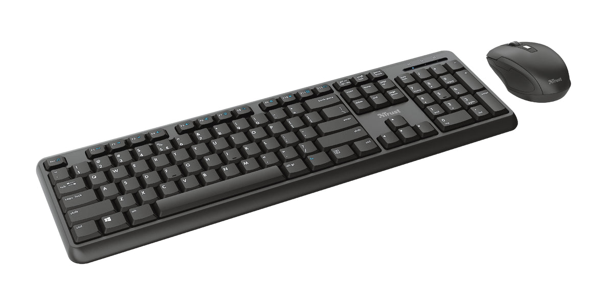 Trust TKM-350 Tastatur Maus enthalten Büro RF Wireless QWERTZ Deutsch Schwarz
