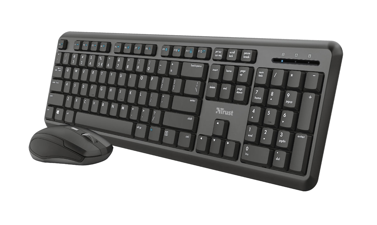 Trust TKM-350 Tastatur Maus enthalten Büro RF Wireless QWERTZ Deutsch Schwarz