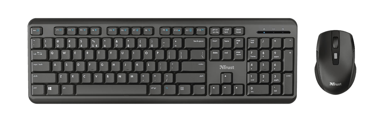 Trust TKM-350 Tastatur Maus enthalten Büro RF Wireless QWERTZ Deutsch Schwarz