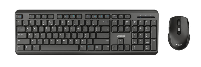 Trust TKM-350 Tastatur Maus enthalten Büro RF Wireless QWERTZ Deutsch Schwarz