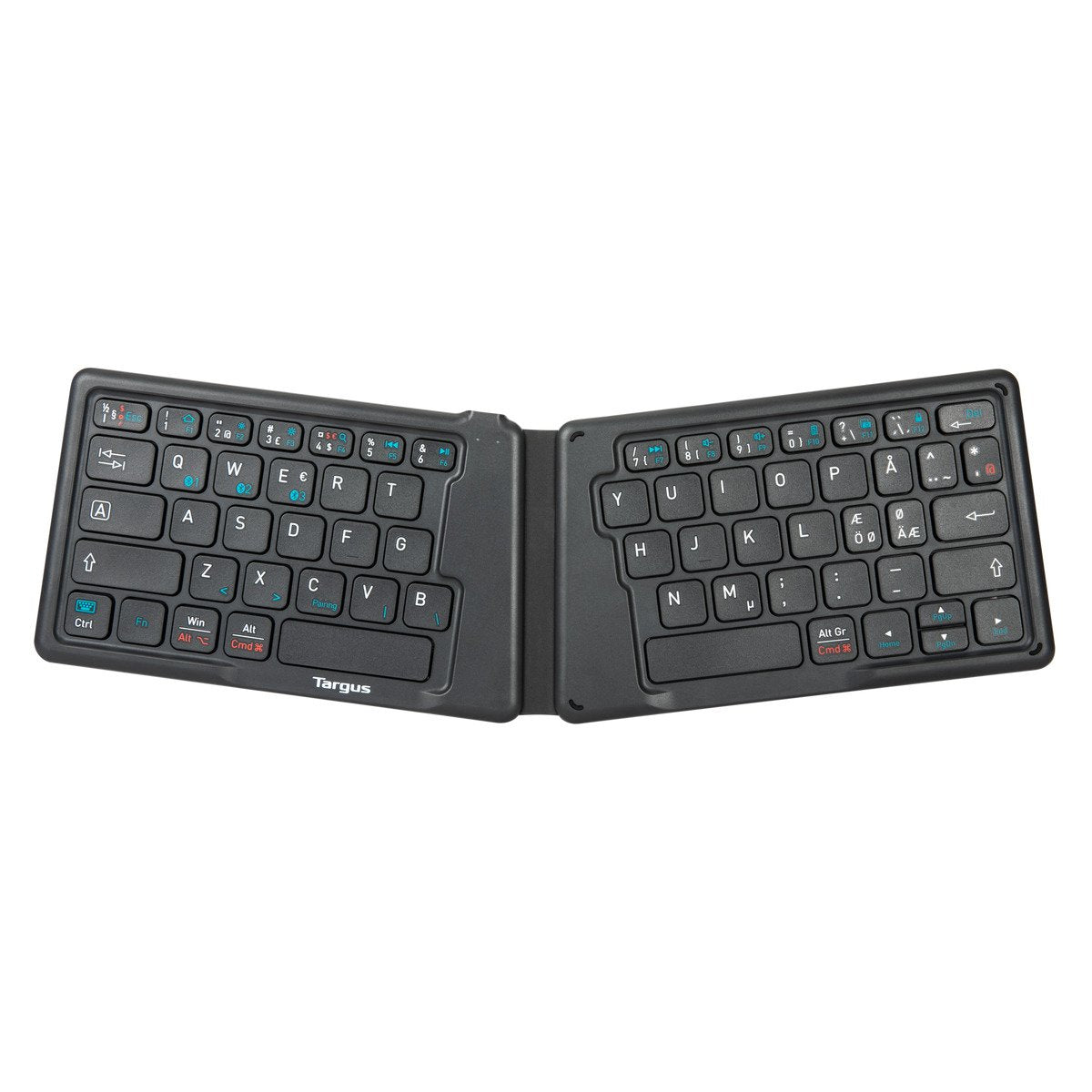 Targus AKF003NO Tastatur Universal Bluetooth QWERTY Nordisch Schwarz