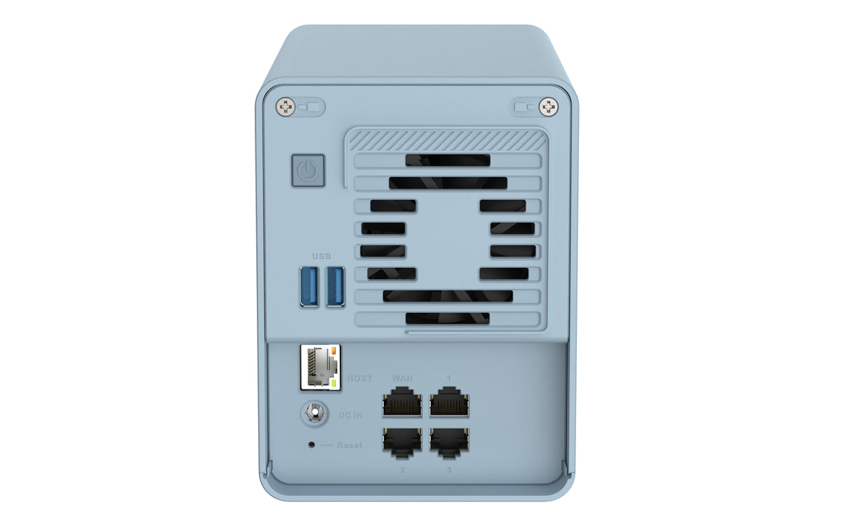 QNAP QMiroPlus-201W NAS Desktop Intel® Celeron® J4125 4 GB DDR4 0 TB QNAP Turbo System Blau