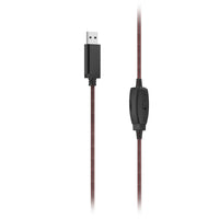 Hama HS-USB400 V2 Kopfhörer Kabelgebunden Kopfband Büro/Callcenter USB Typ-A Schwarz, Rot