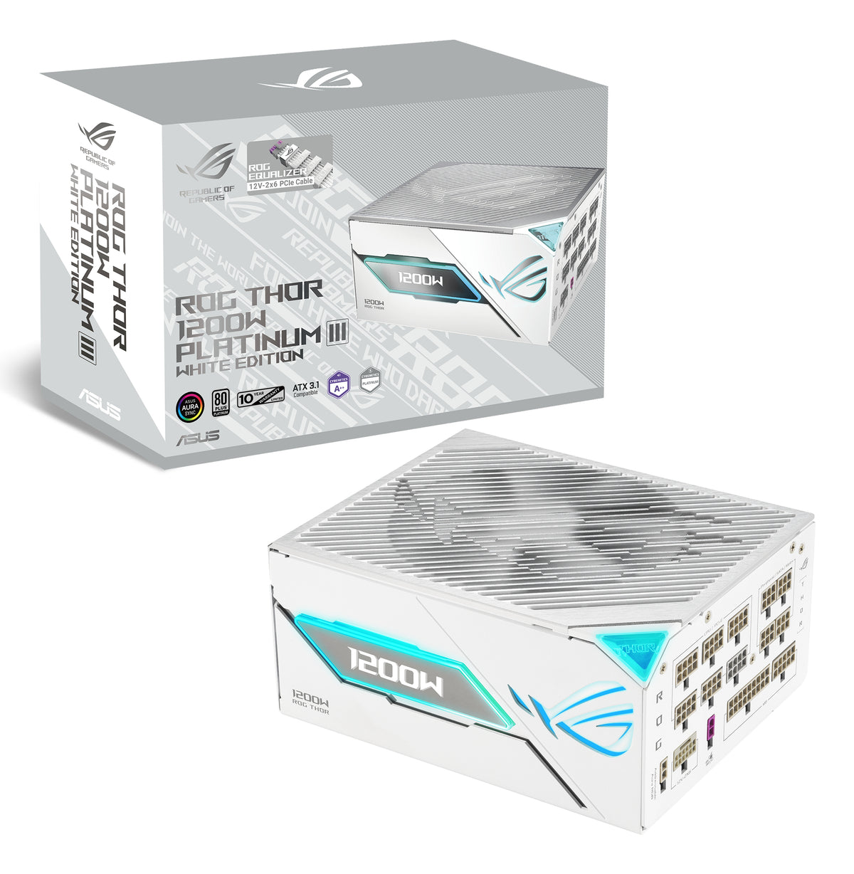 ASUS ROG -THOR-1200P3-WHITE-GAMING-E Netzteil 1200 W 24-pin ATX ATX Weiß