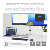 StarTech.com USB4-Dockingstation für zwei Monitore, Dual 4K mit 120Hz oder 8K mit 60Hz über HDMI, 100W Laptop-Ladung, 2,5GbE, USB-C Multi-Monitor-Dock, treiberlos