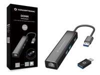 Conceptronic DONN07BA USB 3.2 Gen 1 (3.1 Gen 1) Type-A Schwarz