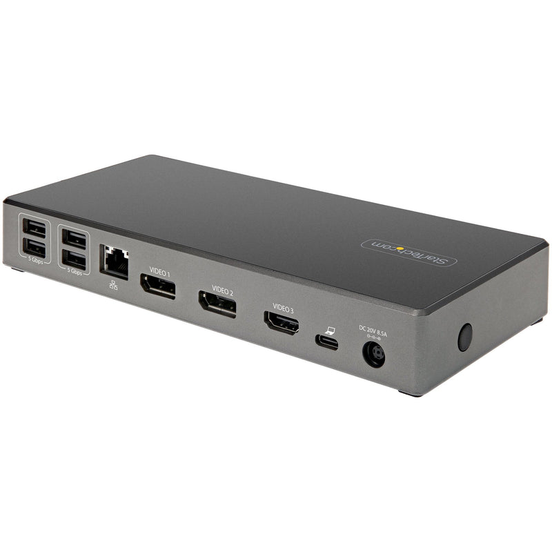 StarTech.com USB-C Dock - Triple 4K Monitor USB Typ-C Docking Station - 100W Power Delivery 3.0 - DP 1.4 Alt Mode & DSC, 2x DisplayPort 1.4/HDMI 2.0 - 6xUSB (2x 10Gbps) - Windows/Chrom