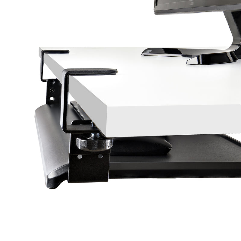 StarTech.com Untertisch Ausziehbare Tastaturablage, Höhenverstellbare Tastaturhalterung mit Tischklemmen, bis zu 12kg, Computertisch/Schreibtisch Tastaturauszug/Tastatureinschub
