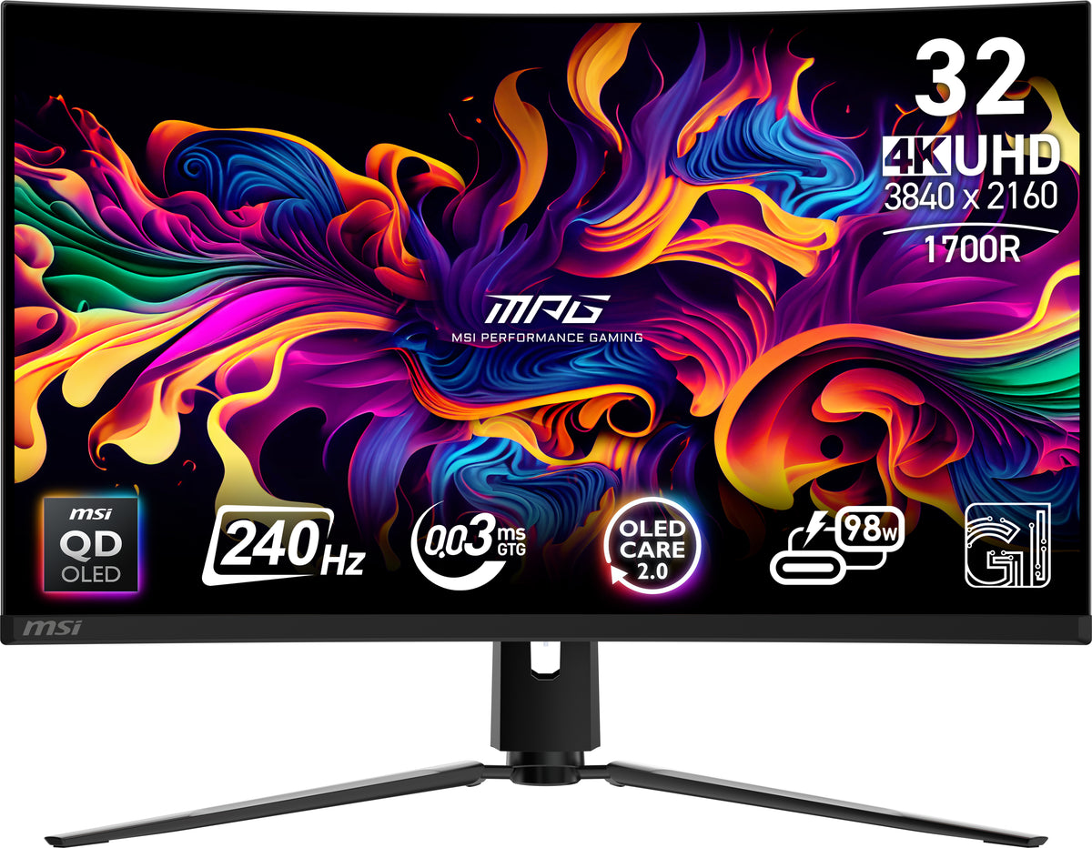 MSI MPG 321CURX QD-OLED Computerbildschirm 80 cm (31.5") 3840 x 2160 Pixel 4K Ultra HD Schwarz
