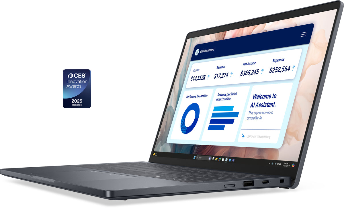 DELL Pro 14 Premium PA14250 Copilot+ PC Intel Core Ultra 5 236V Laptop 35,6 cm (14") Full HD+ 16 GB LPDDR5x-SDRAM 512 GB SSD Wi-Fi 7 (802.11be) Windows 11 Pro Deutsch Grau