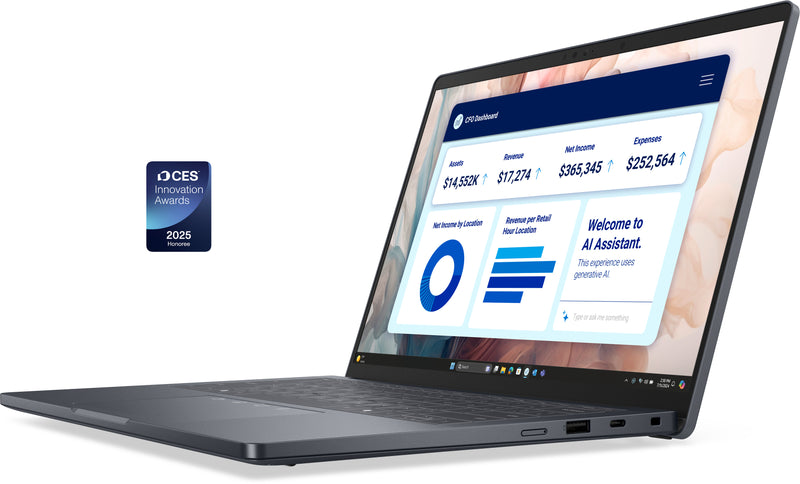 DELL Pro 14 Premium PA14250 Copilot+ PC Intel Core Ultra 5 236V Laptop 35,6 cm (14") Full HD+ 16 GB LPDDR5x-SDRAM 512 GB SSD Wi-Fi 7 (802.11be) Windows 11 Pro Deutsch Grau