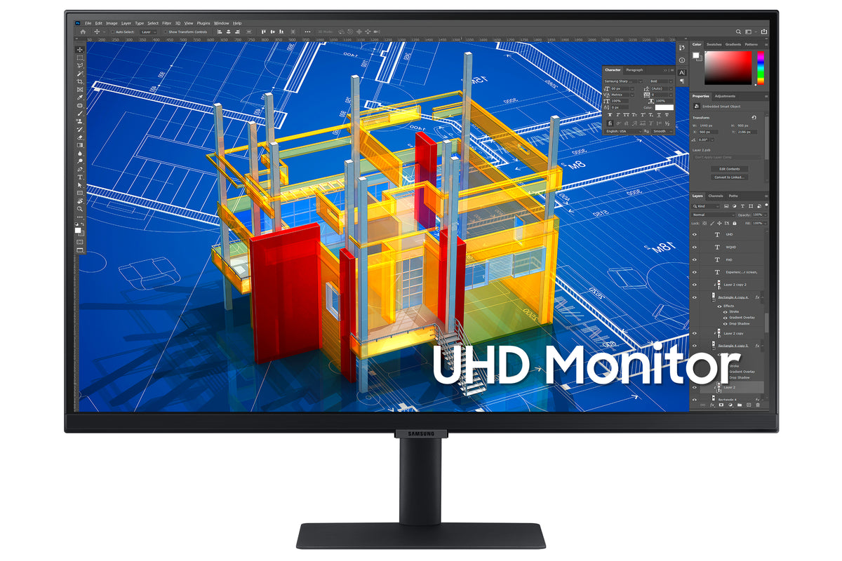 Samsung LS27A706NWU Computerbildschirm 68,6 cm (27") 3840 x 2160 Pixel 4K Ultra HD LED Schwarz